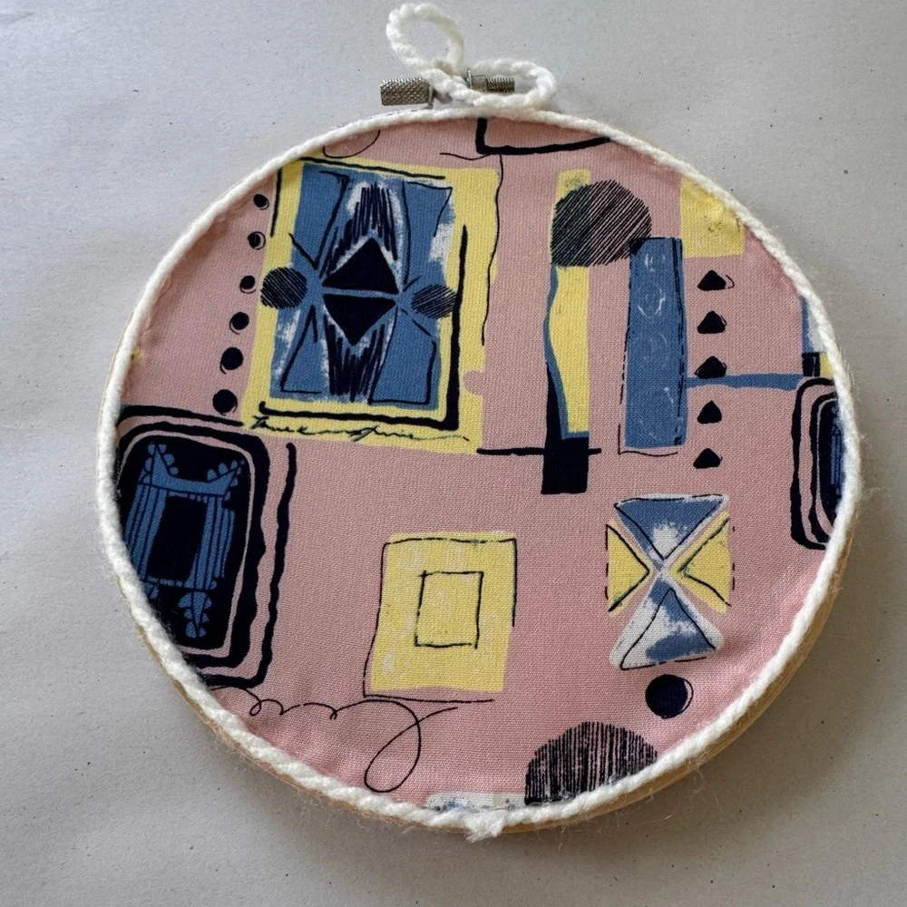 *HANDMADE* Custom Hand Stitched Glass Hoop Decor - Picture 4 of 4